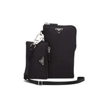 PRADA Re Nylon Recycled Nylon Dual Purpose Bag Cell Phone Pouch Men's Black