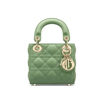 DIOR Lady Dior Sheepskin Dior Bag Crossbody Bag Shoulder Bag Handbag Extra Mini Women's Mint Green