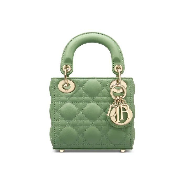 DIOR Lady Dior Sheepskin Dior Bag Crossbody Bag Shoulder Bag Handbag Extra Mini Women's Mint Green-0