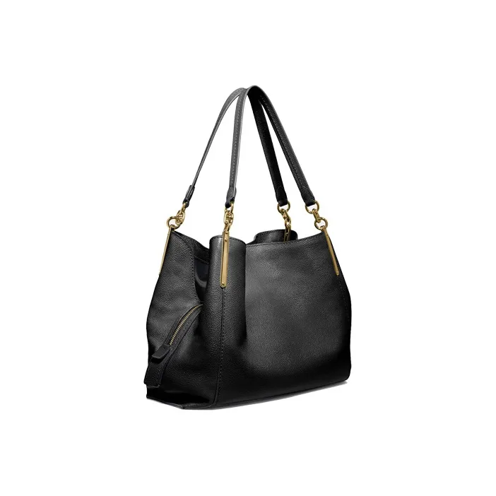 COACH Dalton Leather Handbag Large Size Women's Black-1