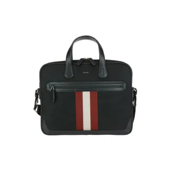 BALLY Fabric Portable Crossbody Clutch Unisex Black