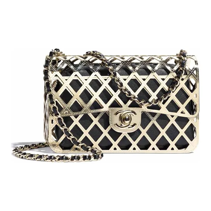 CHANEL Lambskin Evening Bag, Shoulder Bag, Crossbody Bag Regular Women's Gold-0
