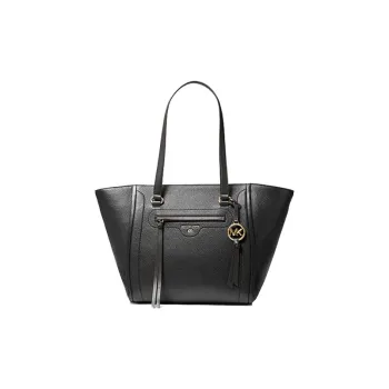 MICHAEL KORS Litchi Grain Leather Tote Bag Shopping Bag Shoulder Bag Handbag Large Size Women's Black