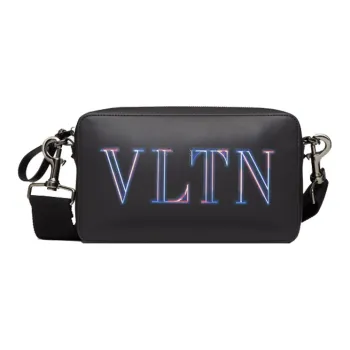 Valentino VLTN Leather Handbag Shoulder Bag Crossbody Bag Men's Black