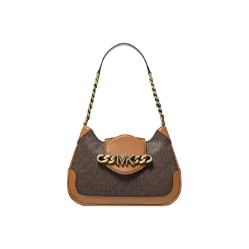 MICHAEL KORS Hally Leather Shoulder Bag Handbag Shoulder Bag Women's Acorn Brown