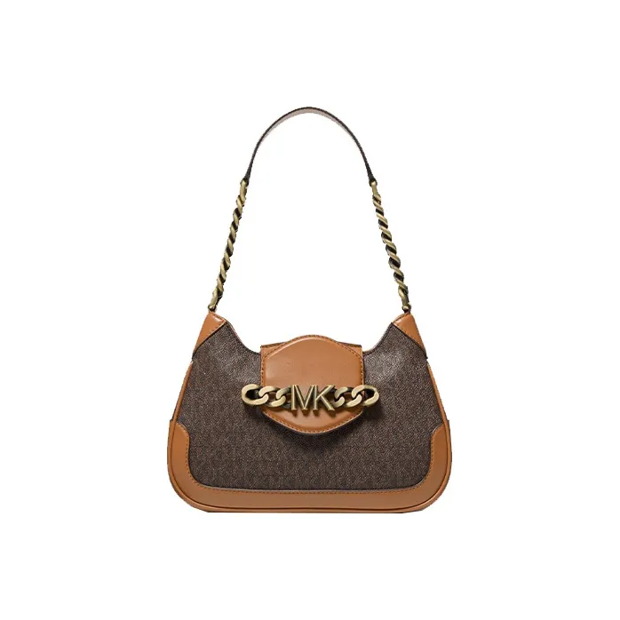 MICHAEL KORS Hally Leather Shoulder Bag Handbag Shoulder Bag Women's Acorn Brown-0