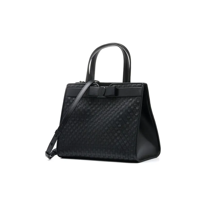 FERRAGAMO Calfskin Shoulder Bag, Crossbody Bag, Handbag Regular Women's Black-1