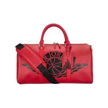 Jordan Artificial Leather Gym Bag Handbag Crossbody Bag Luggage Bag Travel Bag Regular Unisex Red