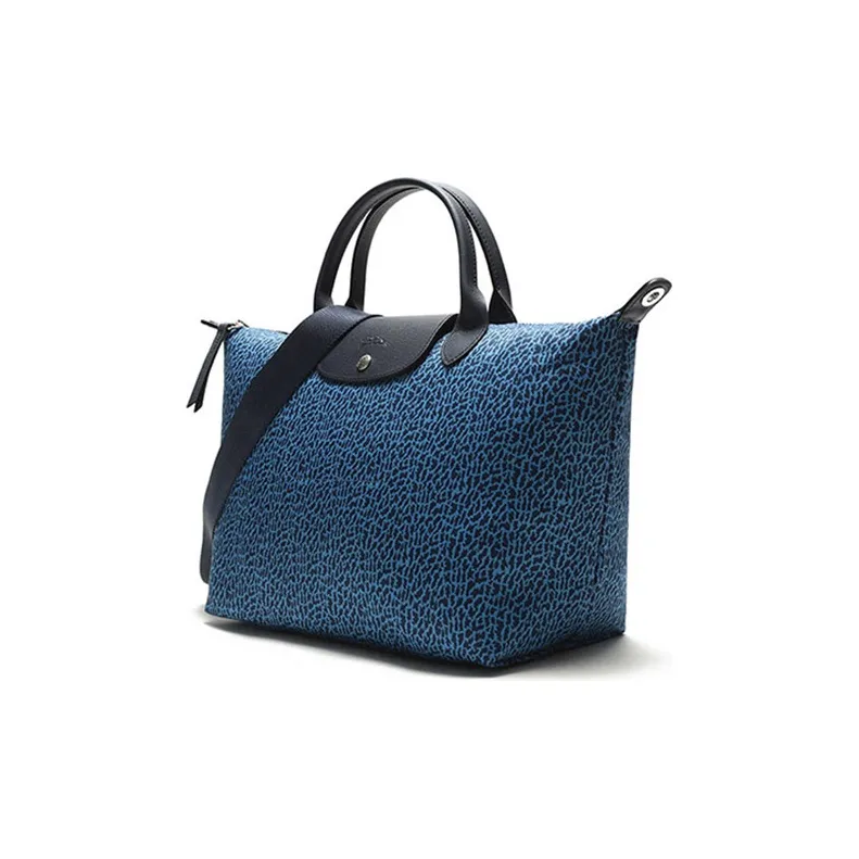 LONGCHAMP Le Pliage Fabric Handbag Shoulder Bag Crossbody Bag Medium Size Women's Blue-1
