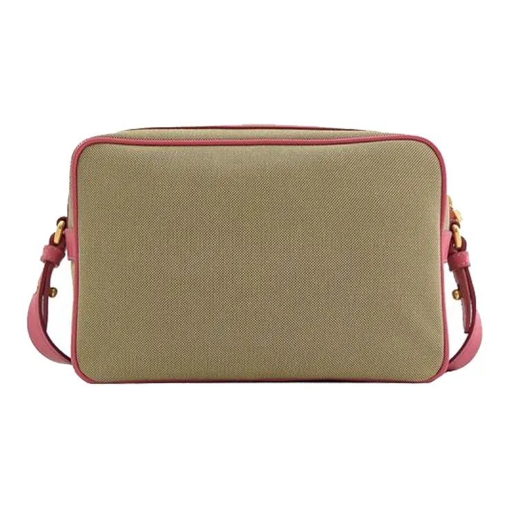 PRADA Canvas Bag, Crossbody Bag, Shoulder Bag Women's Brown/Pink-2