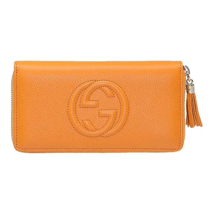 GUCCI Soho Leather Wallet Women's Yellow-0