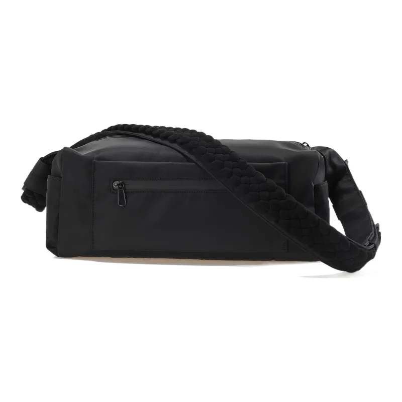 FPA Polyester Long Square Bag, Shoulder Bag, Crossbody Bag Regular Unisex Black-1