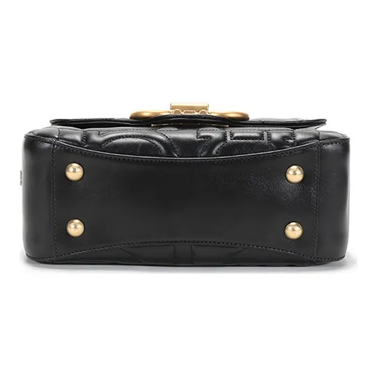 FERRAGAMO Cow Leather Crossbody Bag Camera Bag Handbag Shoulder Bag Small Size Women's Black-4