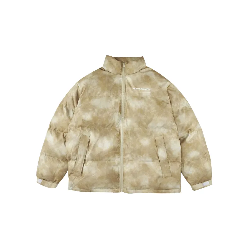 FPA Camouflage Letters Stand Collar Loose Fit Thickened Puffer Jacket Unisex-10