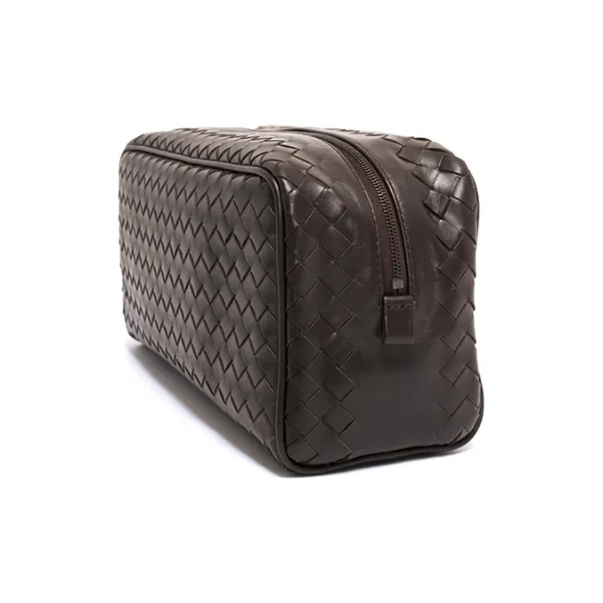 Bottega Veneta Cow Leather Clutch Men's Brown-1