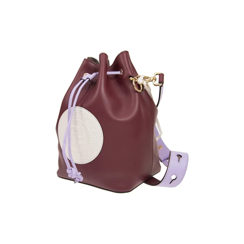 FENDI Mon Tresor Calfskin Crossbody Bag Shoulder Bag Small Size Women's Burgundy/Light Purple-1