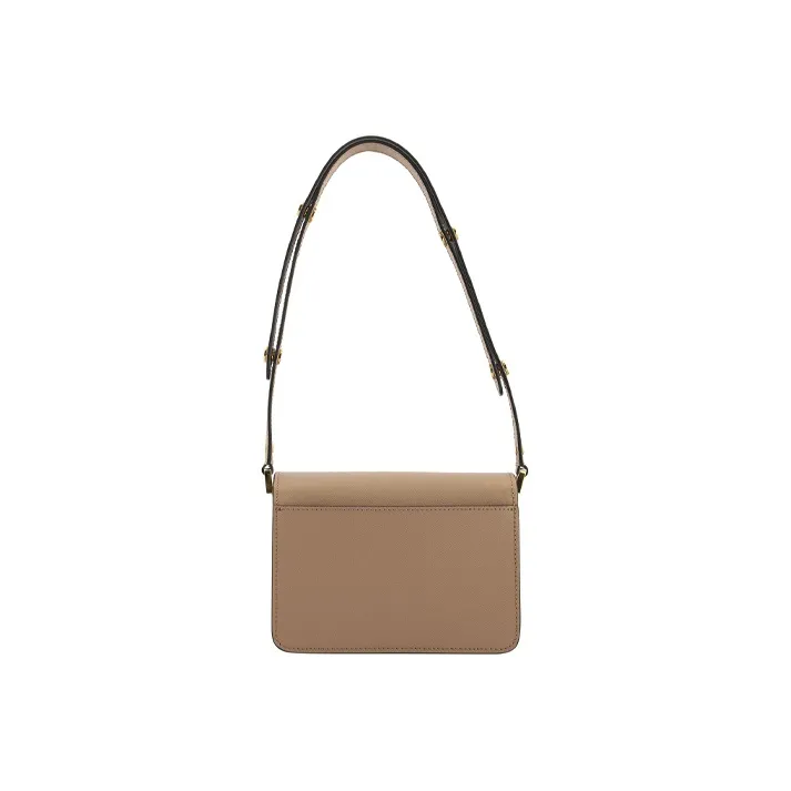 MARNI Cow Leather Trunk Bag Crossbody Bag Shoulder Bag Women's Sandy Umber-4