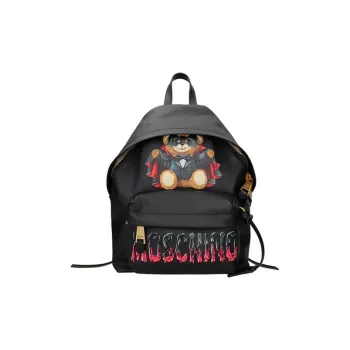 MOSCHINO Fabric Backpack Unisex Black