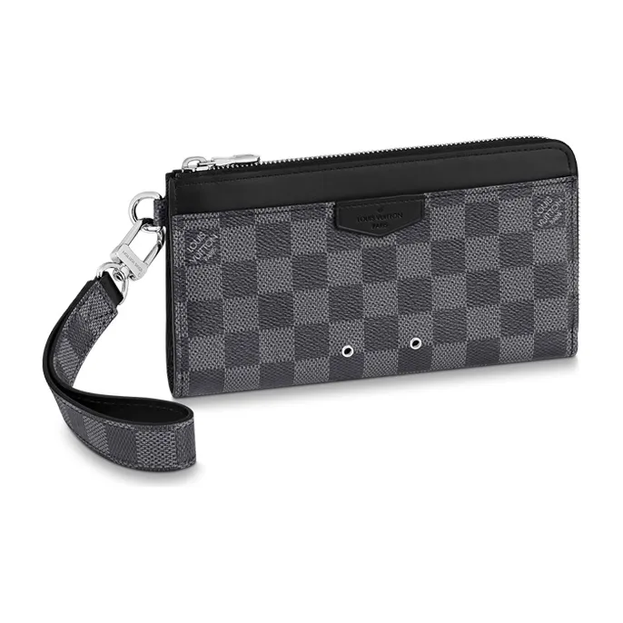 LOUIS VUITTON Zippy Canvas Clutches Card Holder Wallet Regular Men's Gray-0