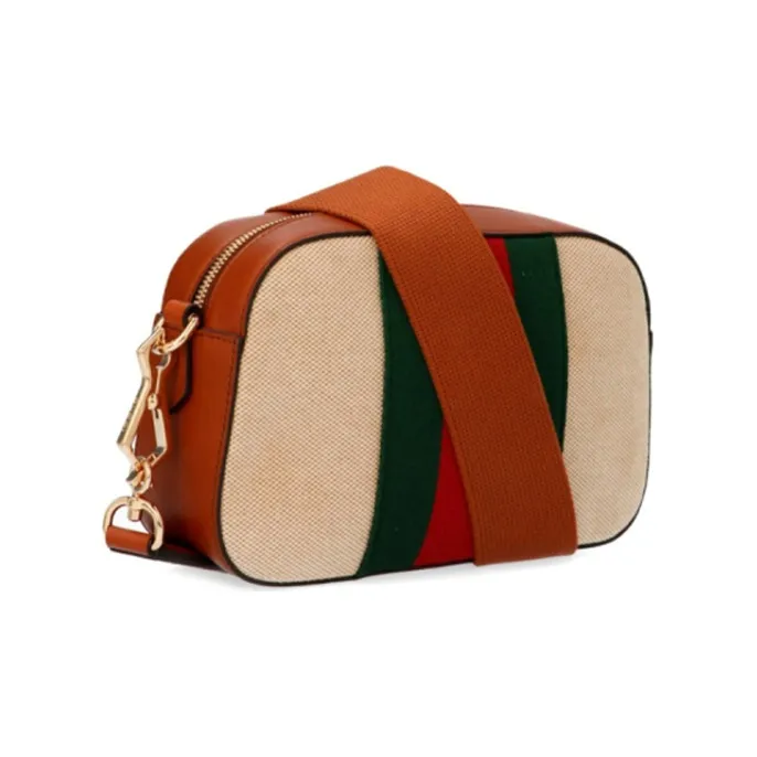 GUCCI Canvas With Leather Messenger Bag, Camera Bag, Shoulder Bag Regular Unisex Nude-2