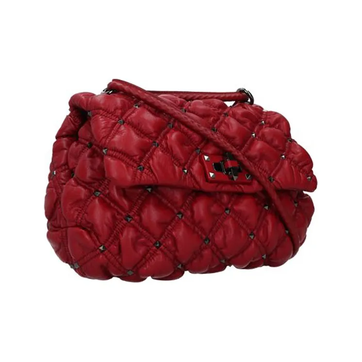 Valentino GARAVANI Leather Crossbody Bag Shoulder Bag Women's Red-1