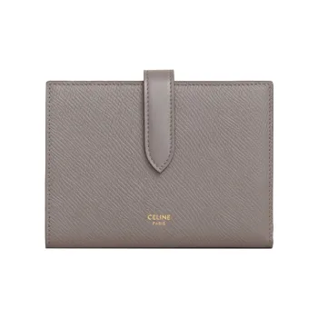 CELINE Grained Calfskin Wallet Medium Size Women's Egg Stone Color