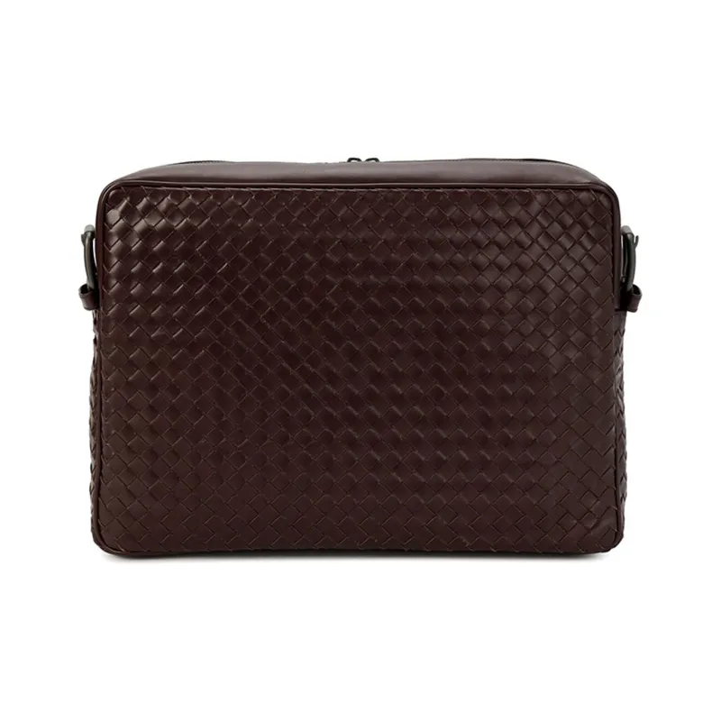 Bottega Veneta Leather Shoulder Bag Large Size Men's Brown-3