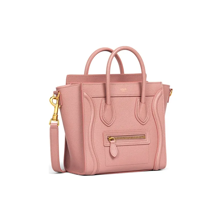 CELINE Luggage Calfskin Crossbody Handbags Nano Women's Antique Rose-1