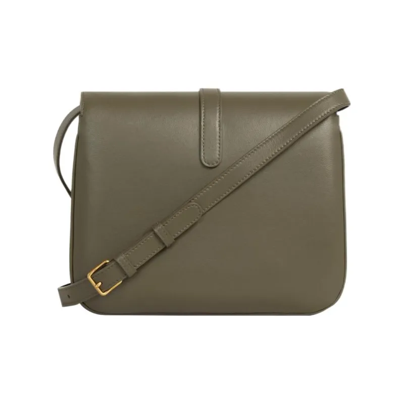 CELINE Tabou Smooth Cow Leather Handbag Shoulder Bag Crossbody Bag Medium Size Women's Dark Olive-2