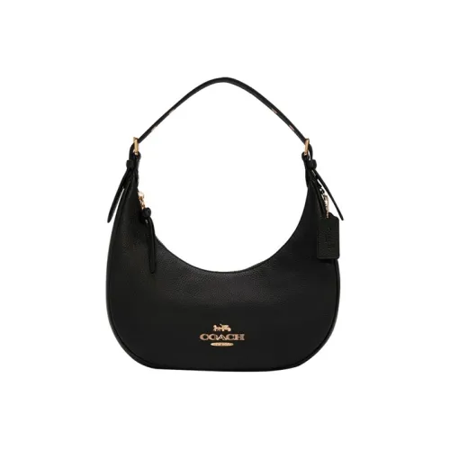 COACH Bailey Leather Hobo Bag, Shoulder Bag, Handbag Women's Black