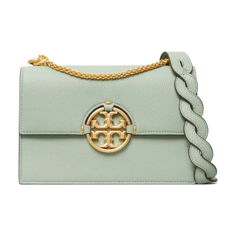 TORY BURCH Cowhide Leather Crossbody Bag, Shoulder Bag Women's Porcelain Blue-0