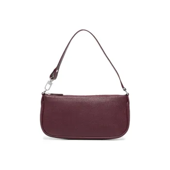 By Far Rachel Grain Leather Shoulder Bag, Handbag, Shoulder Bag Women's Red Brown