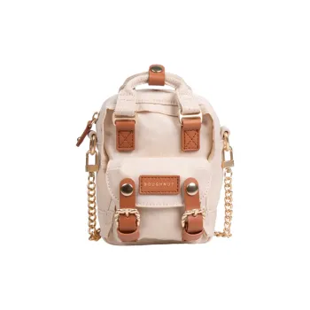 Doughnut Cotton Portable Crossbody Bag, Shoulder Bag Mini Women's Beige