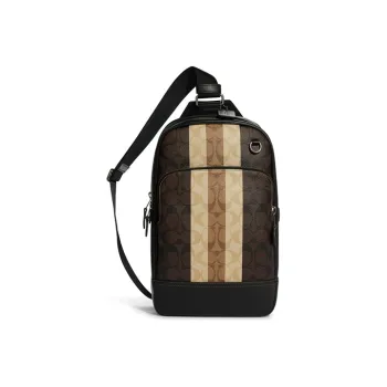COACH Graham Cow Leather Sling Bag Medium Size Men's Multicolor