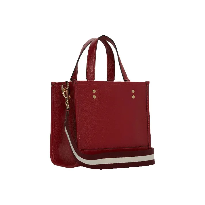 COACH Dempsey Leather Tote Bag Shopping Bag Crossbody Handbag Small Size Women's Red-1