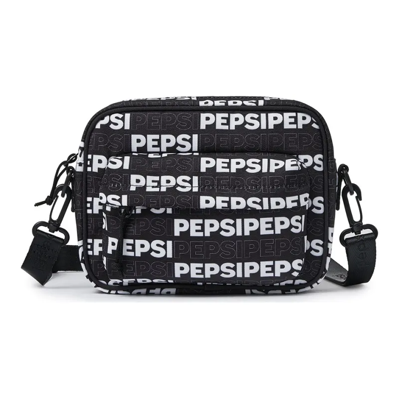 Pepsi Nylon Fabric Shoulder Bag Crossbody Bag Regular Unisex Black-0