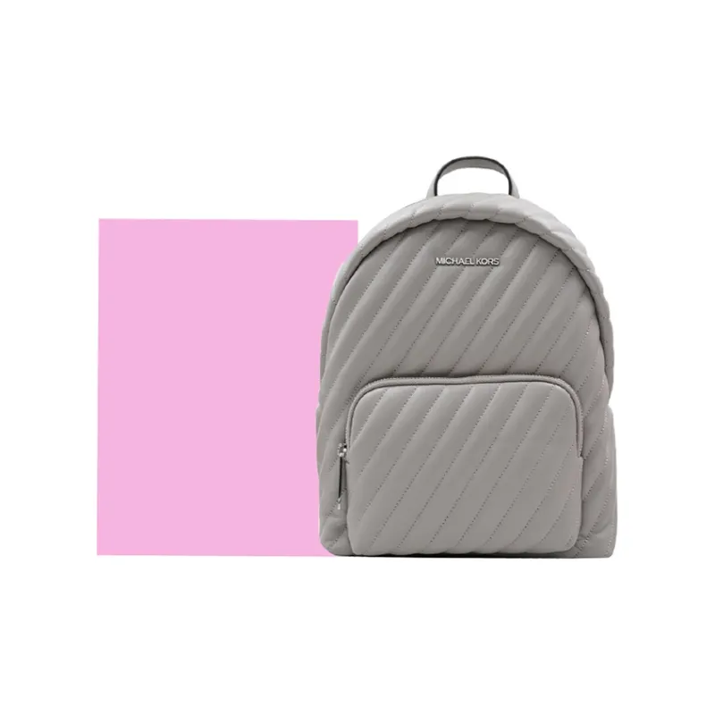 MICHAEL KORS Erin Leather Backpack Medium Size Women's Pearl Gray-4