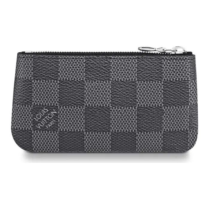 LOUIS VUITTON Pochette Cle Key Pouch Damier Graphite Black/Gray-3