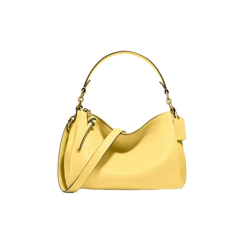 COACH Shay Leather Handbag Medium Size Women's Yellow-0