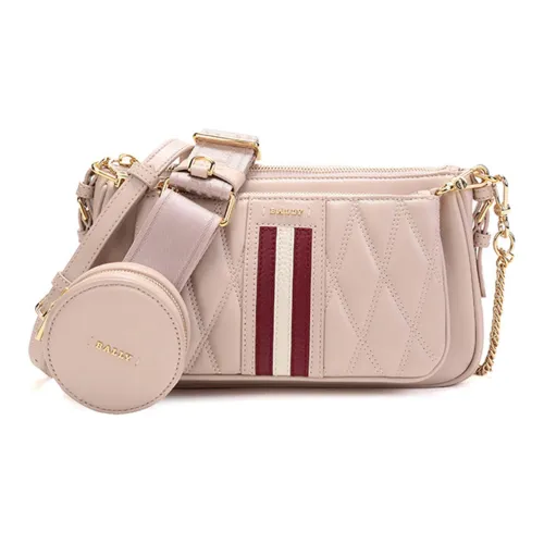 BALLY Leather Combo Bag, Shoulder Bag, Pochette, Crossbody Bag, Shoulder Bag Women's Nude Pink