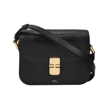 A.P.C Cow Leather Shoulder Bag Women's Black
