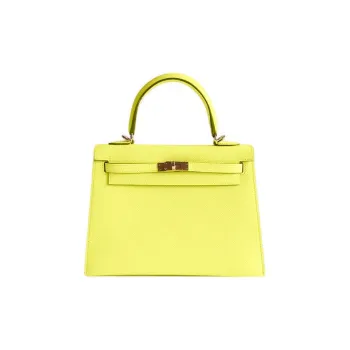 HERMES Kelly Epsom Calfskin Kelly Bag Handbags Regular Women's 9R Lime Lemon