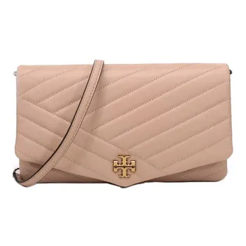 TORY BURCH Kira Sheepskin Clutch Handbag Shoulder Bag Women's Flesh Pink