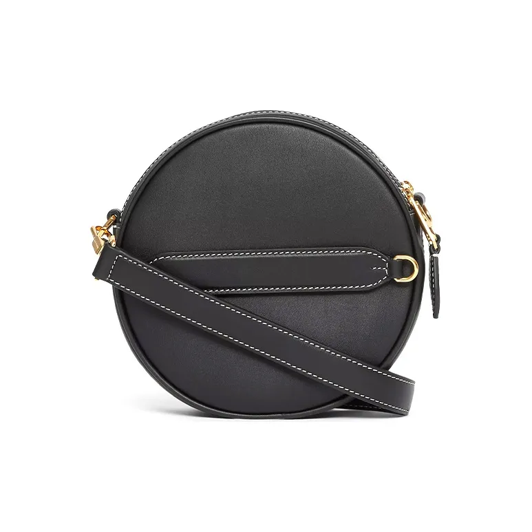 Burberry Louise Cow Leather Round Bag Fanny Pack Wrist Bag Handheld Crossbody Bag Shoulder Bag Women's Black-2