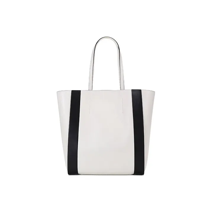 Alexander McQueen Leather Handbag, Shoulder Bag Women's Ivory & Black-3