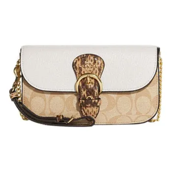 COACH Kleo Leather Handheld Crossbody Bag Shoulder Bag Women's Classic Ivory & Monogram