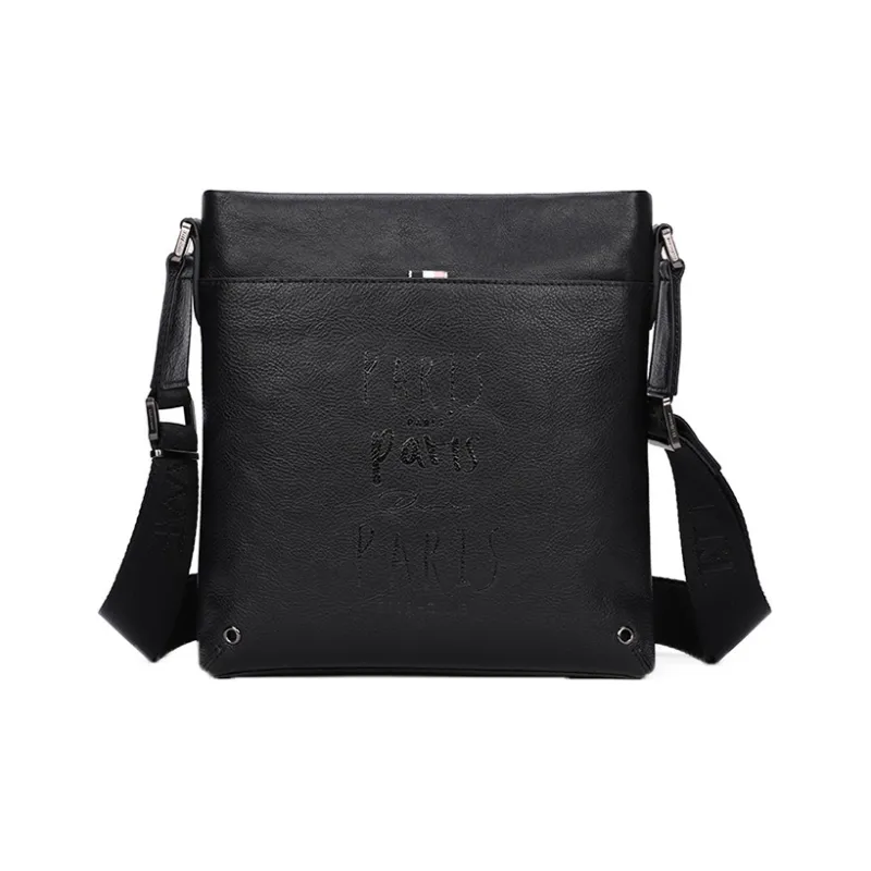 ELLE HOMME Top Grain Cow Leather Daylight Bag Shoulder Bag Crossbody Bag Regular Men's Black Blue-3