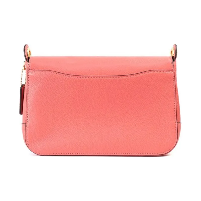 COACH Jes Leather Crossbody Messenger Bag Medium Size Women's Orange-2