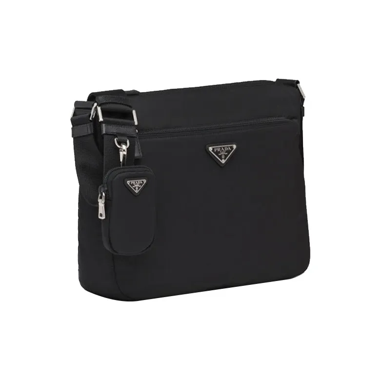 PRADA Nylon Shoulder Bag Crossbody Bag Women's Black-1