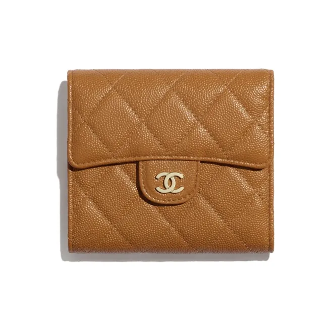 CHANEL Classic Flap CF Calfskin Wallet Women's Brown-0